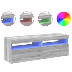 vidaXL TV Cabinet with LED Lights Sideboard TV Stand TV Unit Hifi Cabinet - grey sonoma, 2