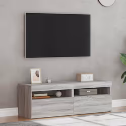 vidaXL TV Cabinet with LED Lights Sideboard TV Stand TV Unit Hifi Cabinet - grey sonoma, 2 - Additional view 4