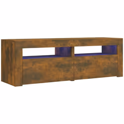 vidaXL TV Cabinet with LED Lights Entertainment Centre TV Stand Media TV Unit - smoked oak - Additional view 2