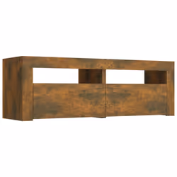vidaXL TV Cabinet with LED Lights Entertainment Centre TV Stand Media TV Unit - smoked oak - Additional view 3
