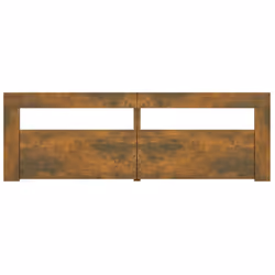 vidaXL TV Cabinet with LED Lights Entertainment Centre TV Stand Media TV Unit - smoked oak - Additional view 5