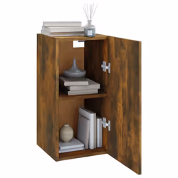 vidaXL TV Cabinet Engineered Wood Wall Mounted Stand Living Room TV Console - smoked oak, 30.5 x 30 x 60 cm/1 - Additional view 8
