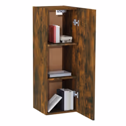 vidaXL TV Cabinet Engineered Wood Wall Mounted Stand Living Room TV Console - smoked oak, 30.5 x 30 x 90 cm/2 - Additional view 9