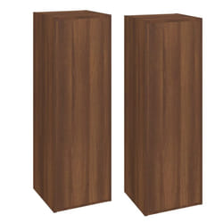 vidaXL TV Cabinet Engineered Wood Wall Mounted Stand Living Room TV Console - brown oak, 30.5 x 30 x 90 cm/2