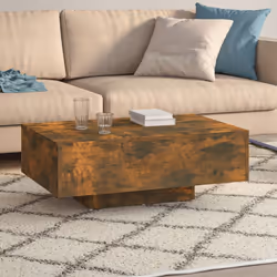 vidaXL Coffee Table Hallway Accent Side Table Sofa End Table Engineered Wood - smoked oak - Additional view 4