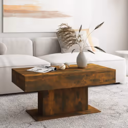 vidaXL Coffee Table Chipboard Couch End Center Accent Table Multi Colours - smoked oak, 1 - Additional view 4
