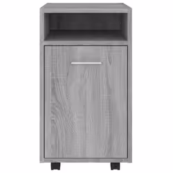 vidaXL Side Cabinet with Wheels Chipboard Home Rolling Cabinet Multi Colours - grey sonoma - Additional view 2