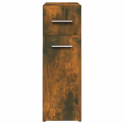 vidaXL Apothecary Cabinet Chipboard Home Storage Cabinet Set Multi Colours - smoked oak - Additional view 6