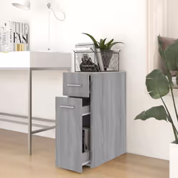 vidaXL Apothecary Cabinet Chipboard Home Storage Cabinet Set Multi Colours - grey sonoma - Additional view 4