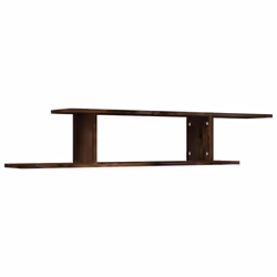 vidaXL Wall-Mounted TV Shelf Floating Wall TV Unit TV Stand Engineered Wood - smoked oak