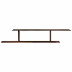 vidaXL Wall-Mounted TV Shelf Floating Wall TV Unit TV Stand Engineered Wood - smoked oak - Additional view 5