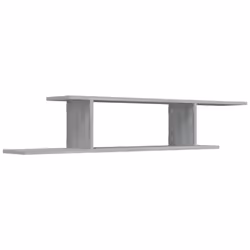 vidaXL Wall-Mounted TV Shelf Floating Wall TV Unit TV Stand Engineered Wood - grey sonoma