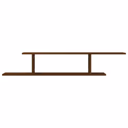 vidaXL Wall-Mounted TV Shelf Floating Wall TV Unit TV Stand Engineered Wood - brown oak - Additional view 5
