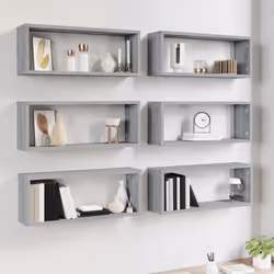VidaXL 815929 shelve Wood Grey - Additional view 6