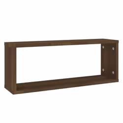 vidaXL Wall Cube Shelves Wall Rack Wall-mounted Storage Shelf Engineered Wood - brown oak, 6 - Additional view 2