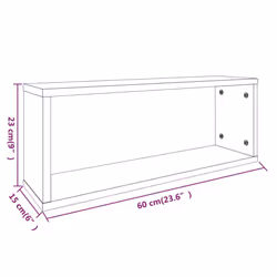 vidaXL Wall Cube Shelves Wall Rack Wall-mounted Storage Shelf Engineered Wood - brown oak, 6 - Additional view 7