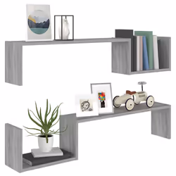 VidaXL 815934 shelve Wood Grey - Additional view 4