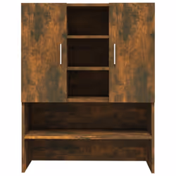 vidaXL Washing Machine Cabinet Smoked Oak Bathroom Cupboard Laundry Room Rack - Additional view 5