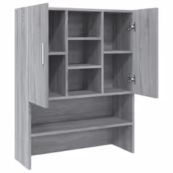 vidaXL Washing Machine Cabinet Grey Sonoma Bathroom Cupboard Laundry Room Rack - Additional view 6