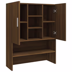vidaXL Washing Machine Cabinet Brown Oak Bathroom Cupboard Laundry Room Rack - Additional view 5