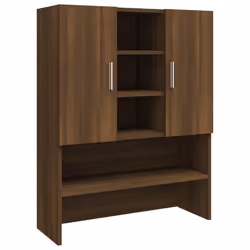 vidaXL Washing Machine Cabinet Brown Oak Bathroom Cupboard Laundry Room Rack - Additional view 6