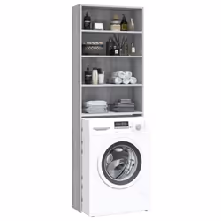 vidaXL Washing Machine Cabinet Laundry Room Rack Storage Washing Cupboard - grey sonoma - Additional view 5