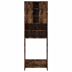 vidaXL Washing Machine Cabinet Bathroom Laundry Room Cupboard Storage Rack - smoked oak - Additional view 4