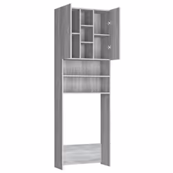 vidaXL Washing Machine Cabinet Bathroom Laundry Room Cupboard Storage Rack - grey sonoma - Additional view 6