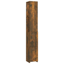 vidaXL Bathroom Cabinet Cupboard Storage Shelf Washroom Rack Engineered Wood - smoked oak