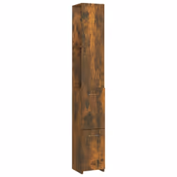 vidaXL Bathroom Cabinet Cupboard Storage Shelf Washroom Rack Engineered Wood - smoked oak