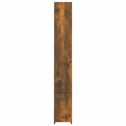 vidaXL Bathroom Cabinet Cupboard Storage Shelf Washroom Rack Engineered Wood - smoked oak - Additional view 5