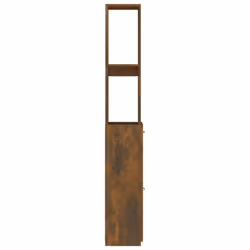 vidaXL Bathroom Cabinet Cupboard Storage Shelf Washroom Rack Engineered Wood - smoked oak - Additional view 6