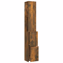 vidaXL Bathroom Cabinet Cupboard Storage Shelf Washroom Rack Engineered Wood - smoked oak - Additional view 7