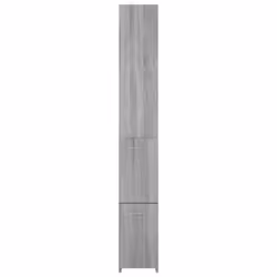 vidaXL Bathroom Cabinet Cupboard Storage Shelf Washroom Rack Engineered Wood - grey sonoma - Additional view 6