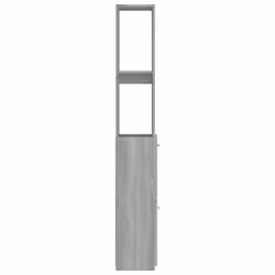 vidaXL Bathroom Cabinet Cupboard Storage Shelf Washroom Rack Engineered Wood - grey sonoma - Additional view 7