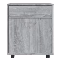vidaXL Rolling Cabinet Office Side Table Hall Drawer Cabinet Engineered Wood - grey sonoma - Additional view 5