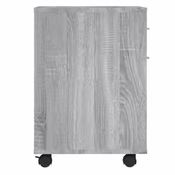 vidaXL Rolling Cabinet Office Side Table Hall Drawer Cabinet Engineered Wood - grey sonoma - Additional view 7