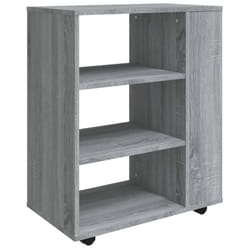 vidaXL Rolling Cabinet Office Side Table Hall Drawer Cabinet Engineered Wood - grey sonoma