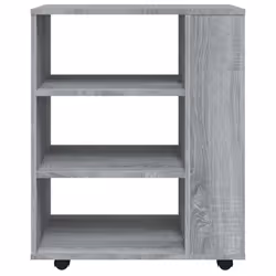 vidaXL Rolling Cabinet Office Side Table Hall Drawer Cabinet Engineered Wood - grey sonoma - Additional view 6