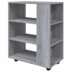vidaXL Rolling Cabinet Office Side Table Hall Drawer Cabinet Engineered Wood - grey sonoma - Additional view 8