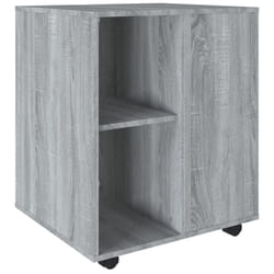 vidaXL Rolling Cabinet Drawer Cabinet Filing Storage Cabinet Engineered Wood - grey sonoma