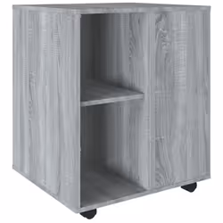 vidaXL Rolling Cabinet Drawer Cabinet Filing Storage Cabinet Engineered Wood - grey sonoma