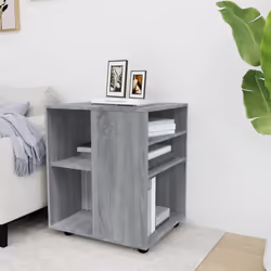 vidaXL Rolling Cabinet Drawer Cabinet Filing Storage Cabinet Engineered Wood - grey sonoma - Additional view 4