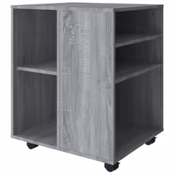 vidaXL Rolling Cabinet Drawer Cabinet Filing Storage Cabinet Engineered Wood - grey sonoma - Additional view 6