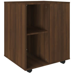 vidaXL Rolling Cabinet Drawer Cabinet Filing Storage Cabinet Engineered Wood - brown oak