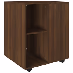 vidaXL Rolling Cabinet Drawer Cabinet Filing Storage Cabinet Engineered Wood - brown oak