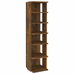 vidaXL Shoe Cabinet Household Storage Shelf Shoe Cupboard Engineered Wood - smoked oak, 1 - Additional view 2