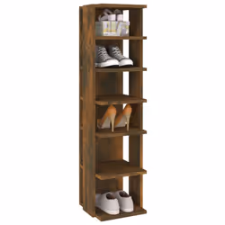 vidaXL Shoe Cabinet Household Storage Shelf Shoe Cupboard Engineered Wood - smoked oak, 1 - Additional view 5
