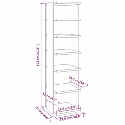 vidaXL Shoe Cabinet Household Storage Shelf Shoe Cupboard Engineered Wood - smoked oak, 1 - Additional view 6
