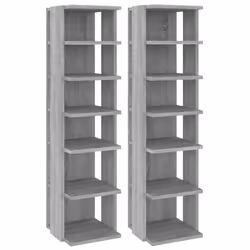 vidaXL Shoe Cabinet Household Storage Shelf Shoe Cupboard Engineered Wood - grey sonoma, 2 - Additional view 3